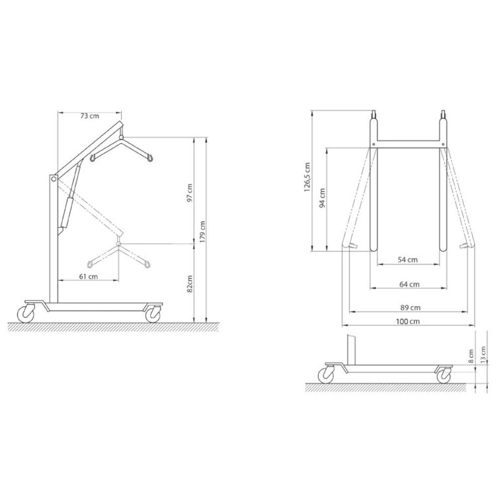 Alternative view of Γερανός ανύψωσης STAND UP Mobiak MBC TALOS II 0804936 (200 kg)