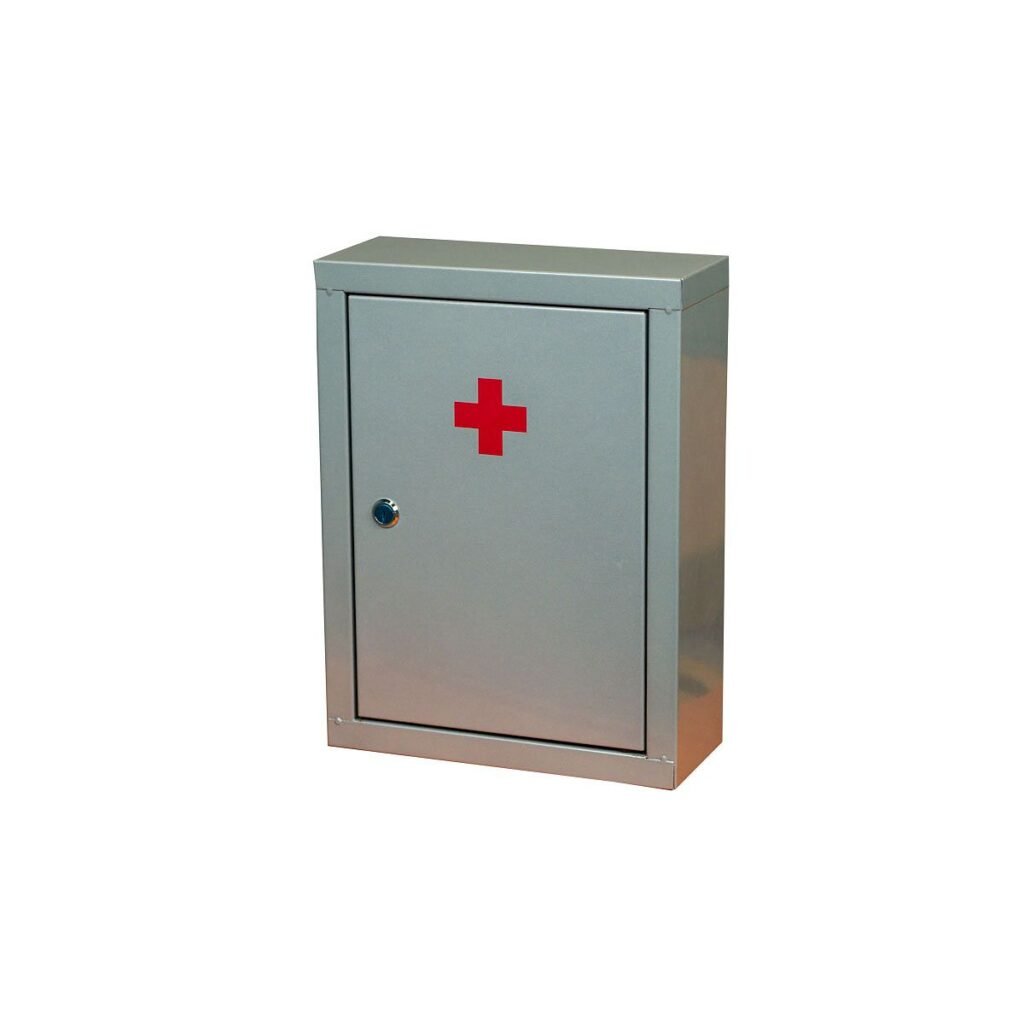 Επιτοίχιο μεταλλικό κουτί Α’ βοηθειών με ένα ράφι και κλειδαριά 0805407