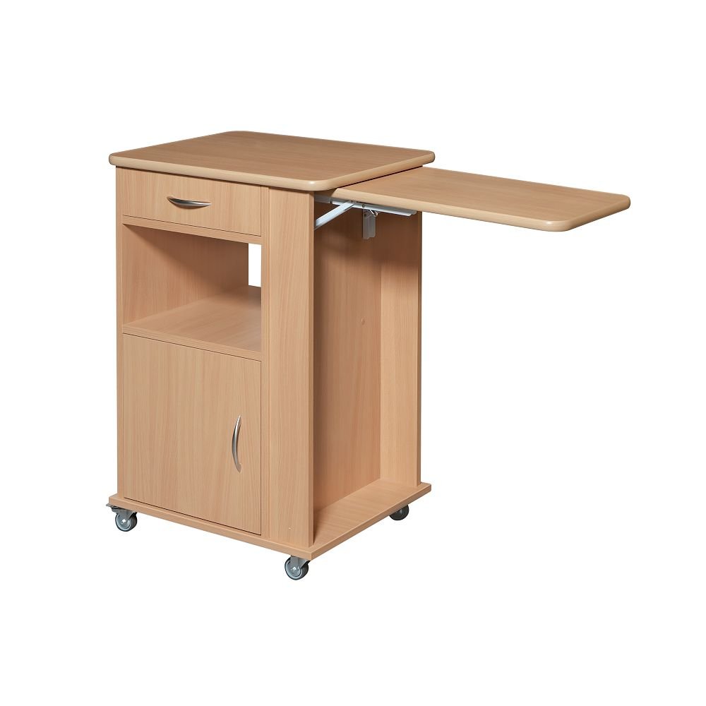 Κομοδίνο, Ξύλινο Τροχήλατο με Τραπεζάκι – 0805621