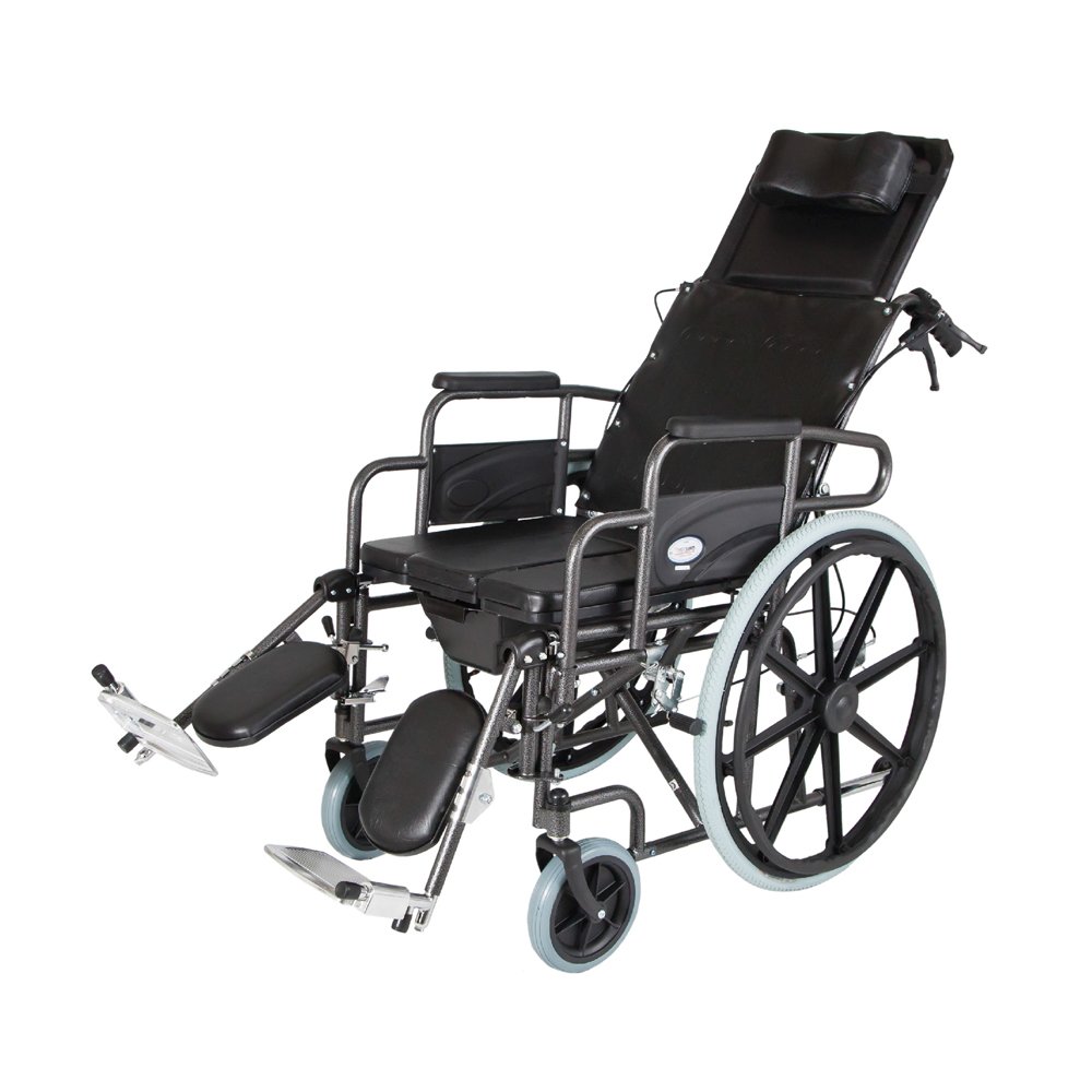 Αμαξίδιο Reclining με πλάτη ανακλινόμενη, ανυψούμενα υποπόδια και δοχείο – 0806062