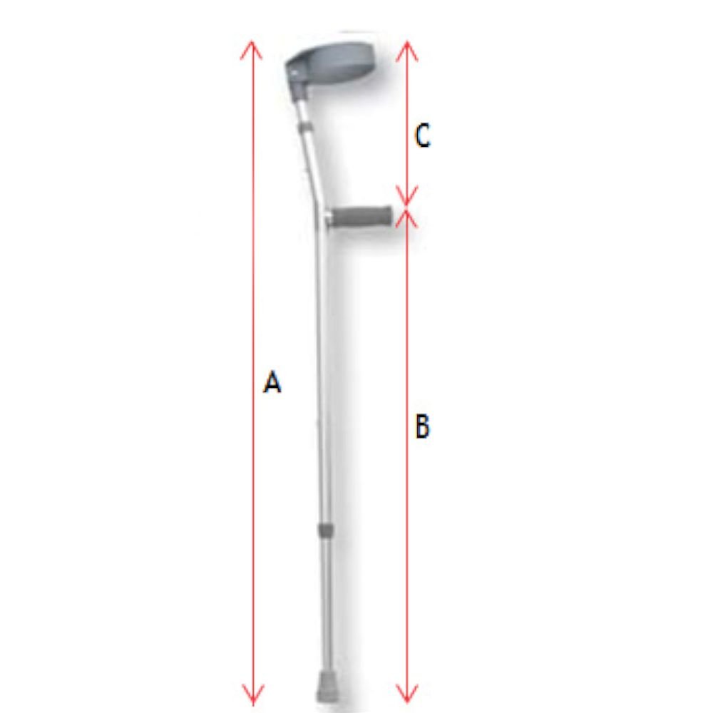 Alternative view of Βακτηρία αγκώνα κλειστού τύπου με ρυθμιζόμενη λαβή 0806104