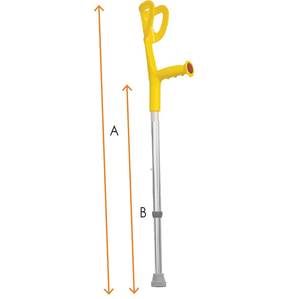 Alternative view of Βακτηρία Αγκώνος Παιδικές Κίτρινη – 0808462