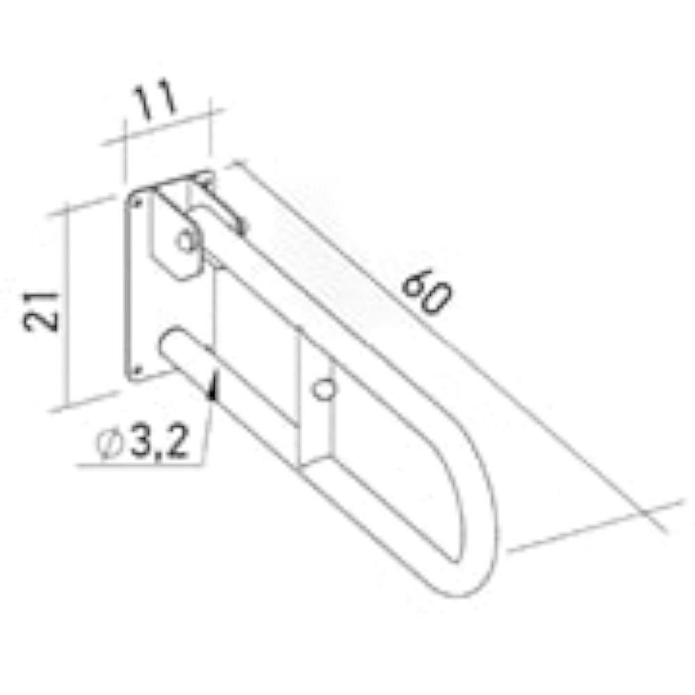 Alternative view of Λαβή τοίχου πτυσσόμενη – 09-2-064