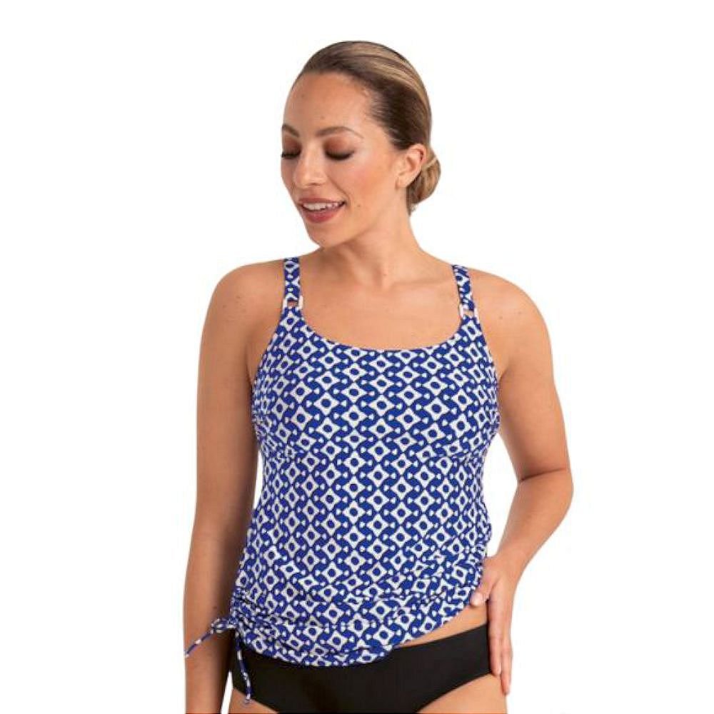 Μαγιό μαστεκτομής Τανκίνι Anita M5 6585-1 Latina Tankini Top μπλε εμπριμέ
