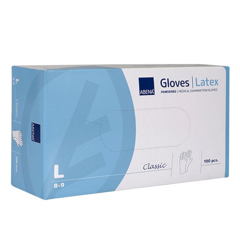 Alternative view of Εξεταστικά Γάντια Latex Abena Classic με Πούδρα 100τμχ