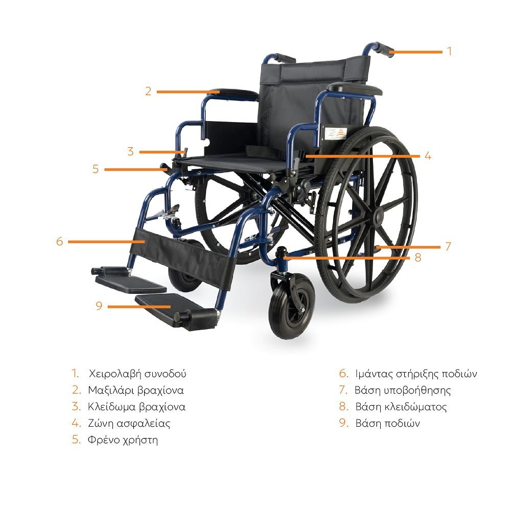 Alternative view of Αμαξίδιο με Ατσάλινο σκελετό (Βάρος έως 136 κιλά) MB 2009