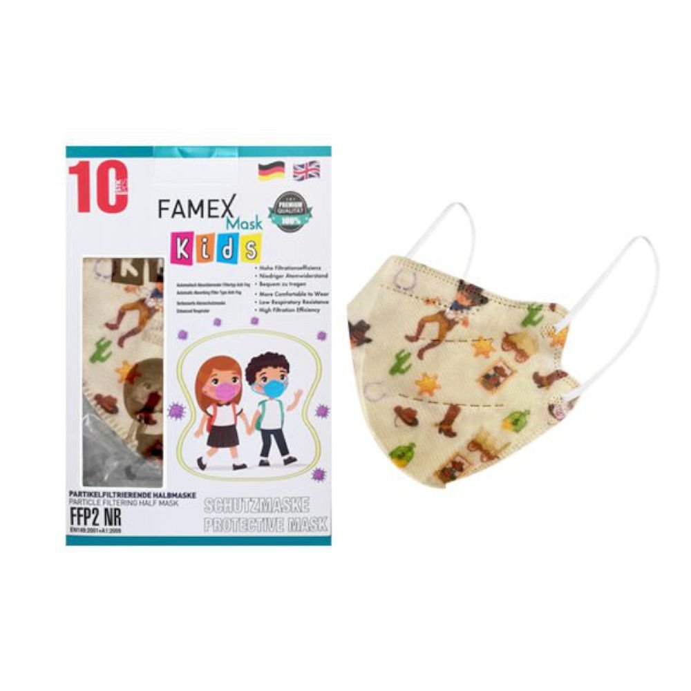 Alternative view of Μάσκα προσώπου παιδική FFP2 FAMEX  – 50 τμχ