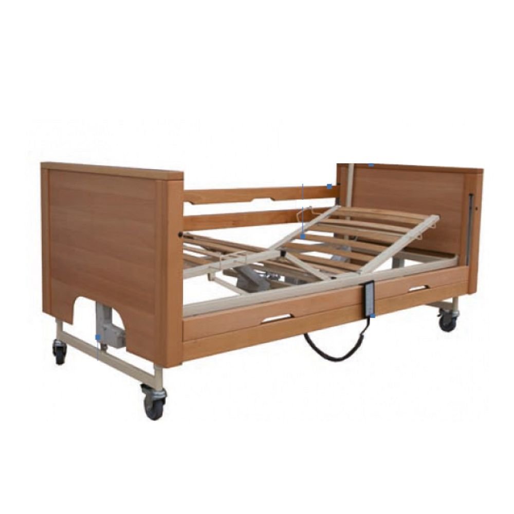 Νοσοκομειακό ηλεκτρικό κρεβάτι Prisma 4 με ξύλινο σομιέ ΠΛΗΡΕΣ
