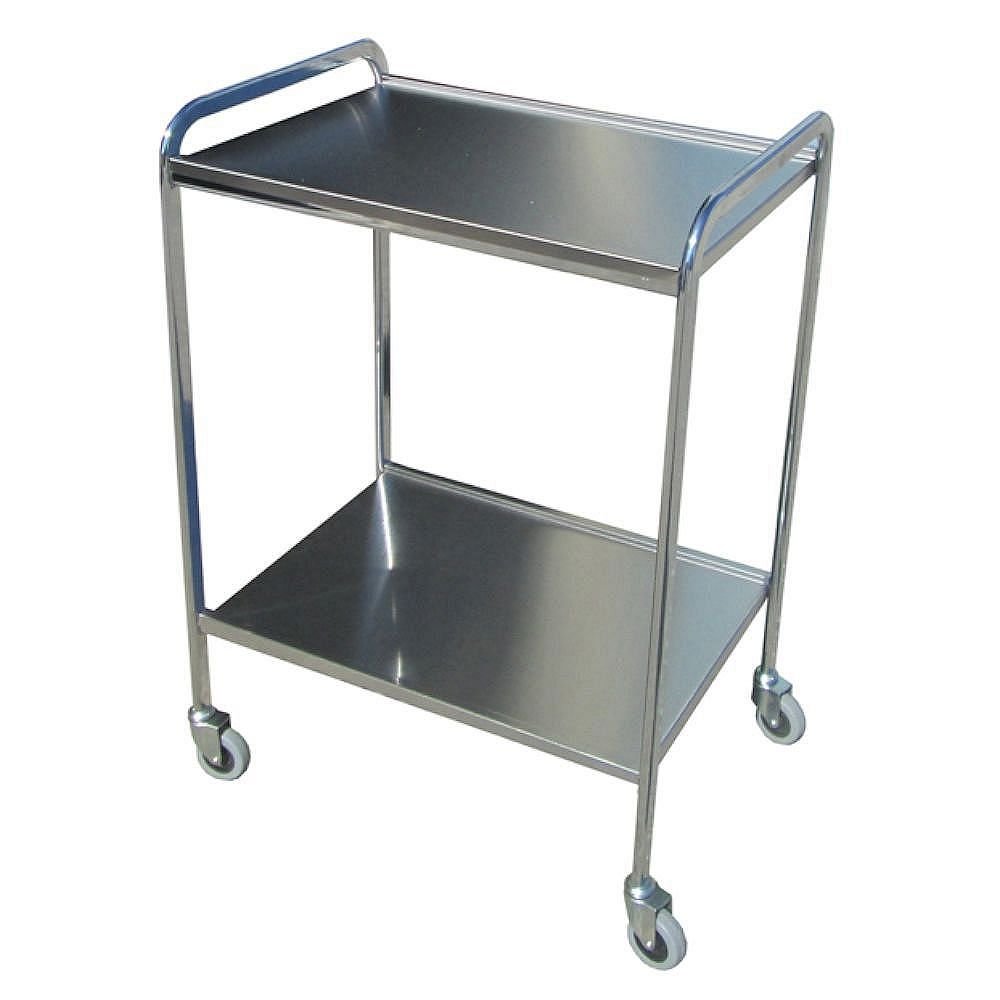 Τραπεζάκι INOX με 2 ράφια χωρίς συρτάρι SI 1220