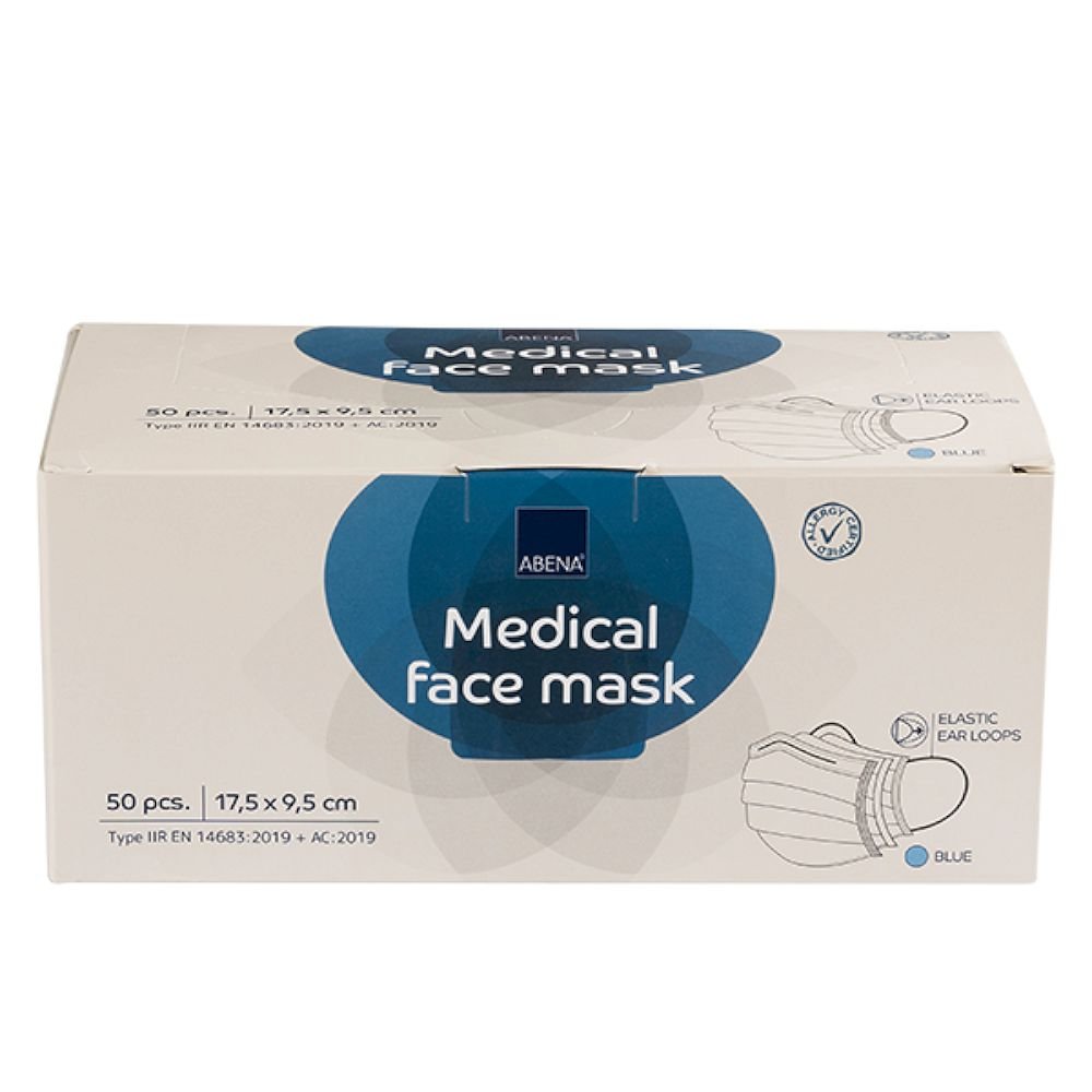 Ιατρικές Μάσκες Προσώπου Abena Type IIR τριών στρωμάτων 200 τμχ.